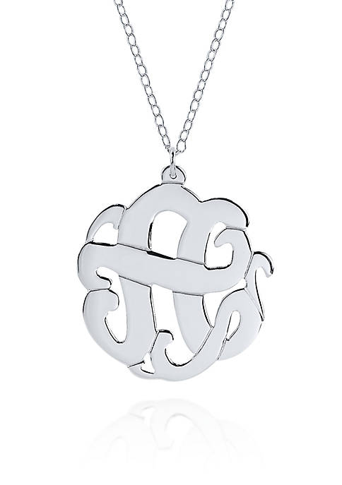 Belk & Co. Sterling Silver Monogram Necklace