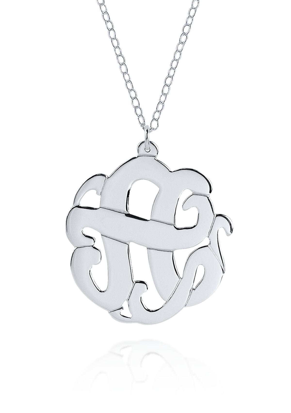 Sterling Silver Monogram Necklace