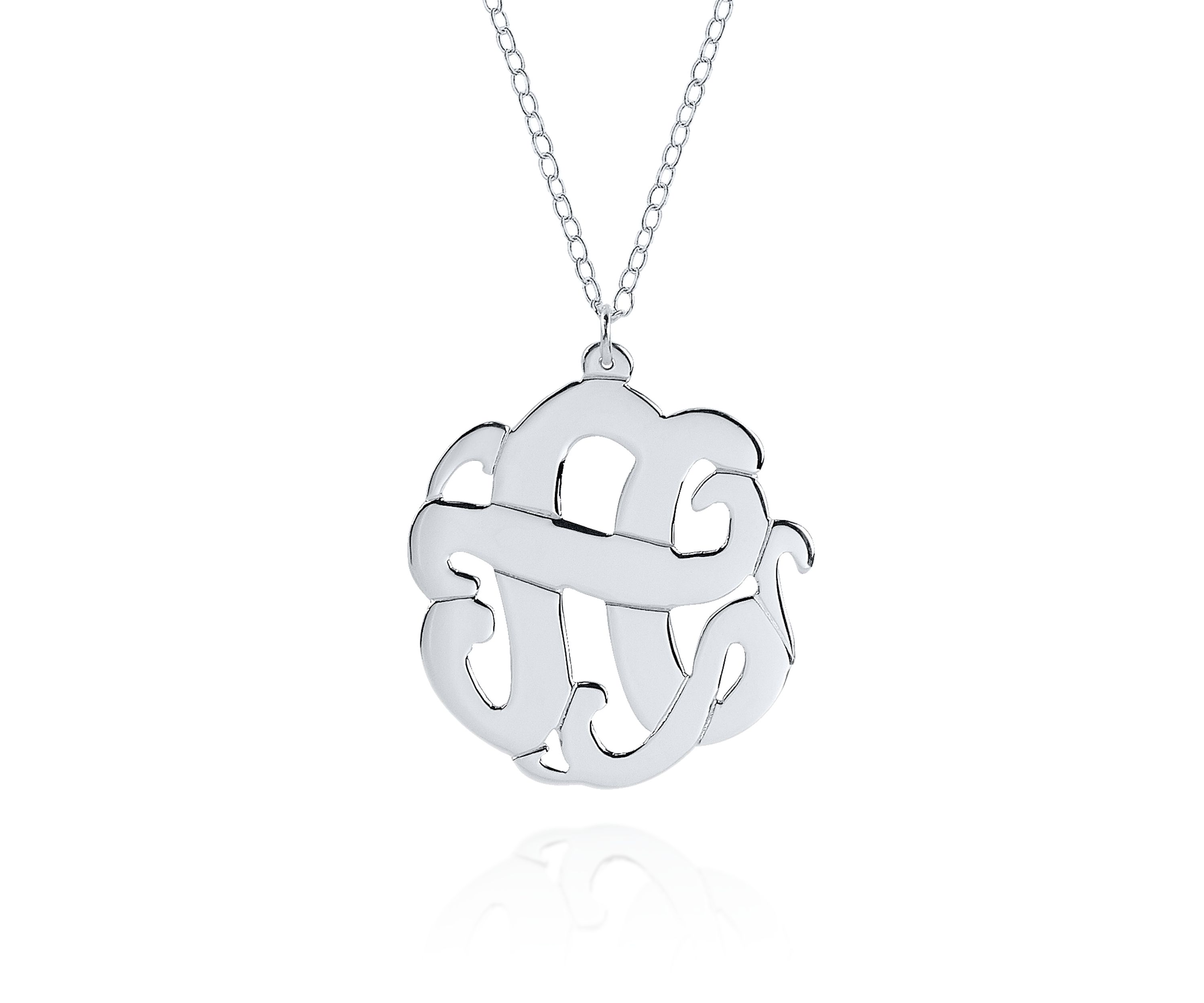 Sterling Silver Monogram Necklace