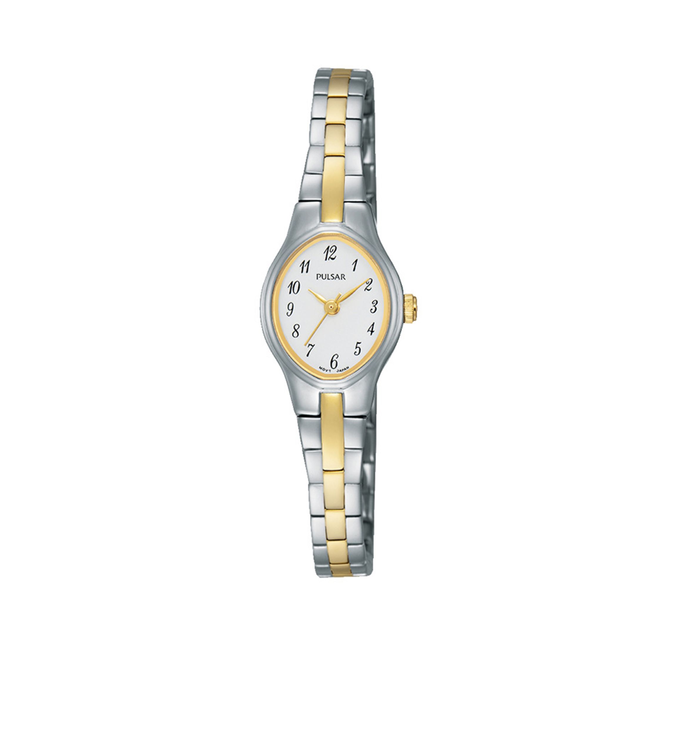 Womens Stainless White Dial Two-Tone Watch