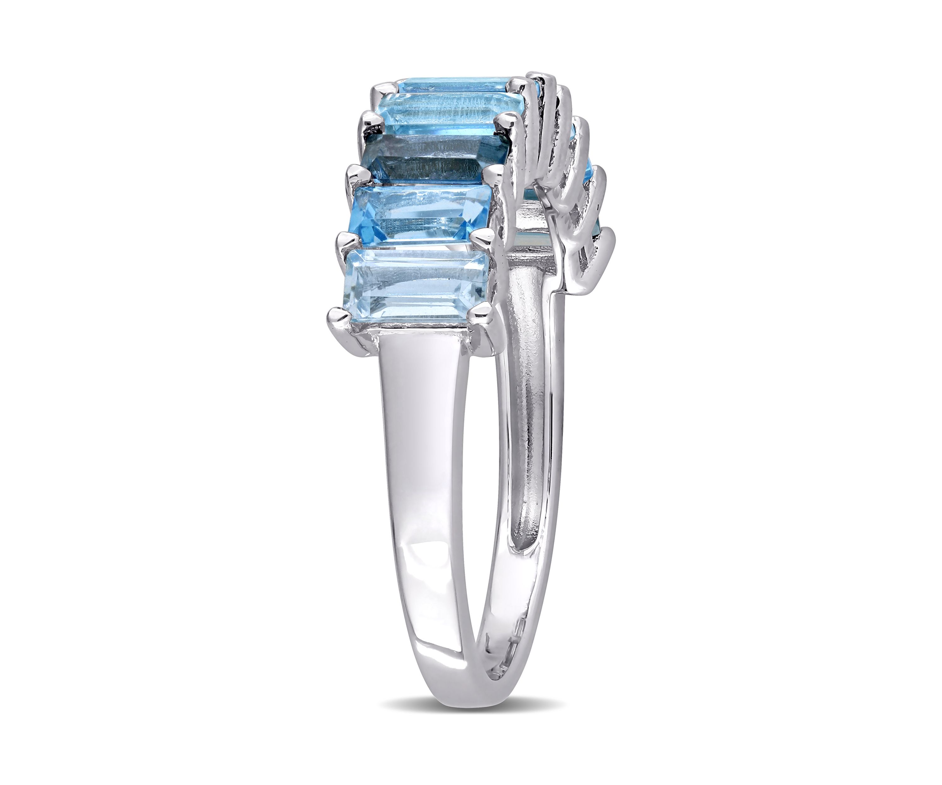 2.5 ct. t.w. Blue Topaz Semi-Eternity Ring in Sterling Silver