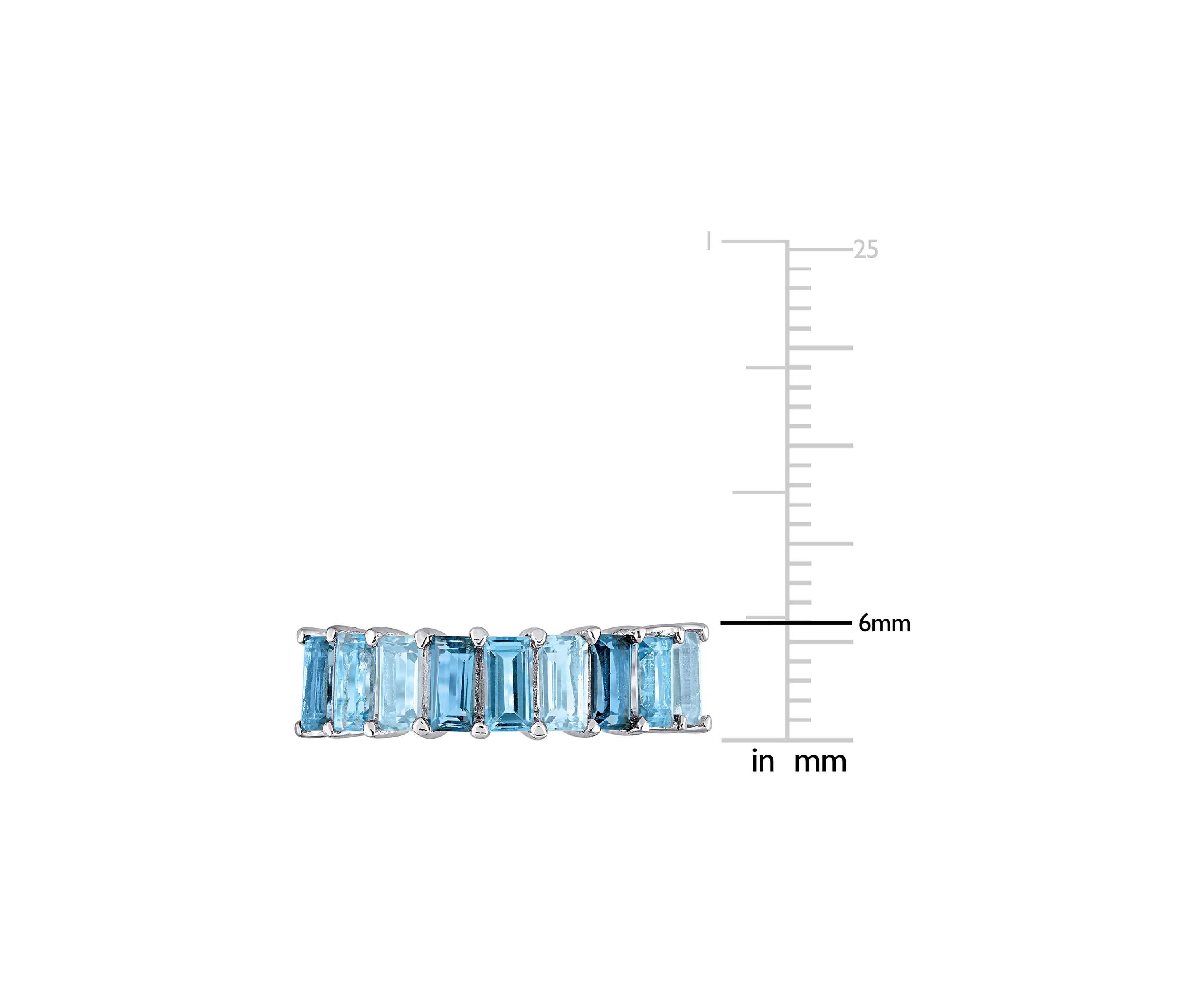 2.5 ct. t.w. Blue Topaz Semi-Eternity Ring in Sterling Silver