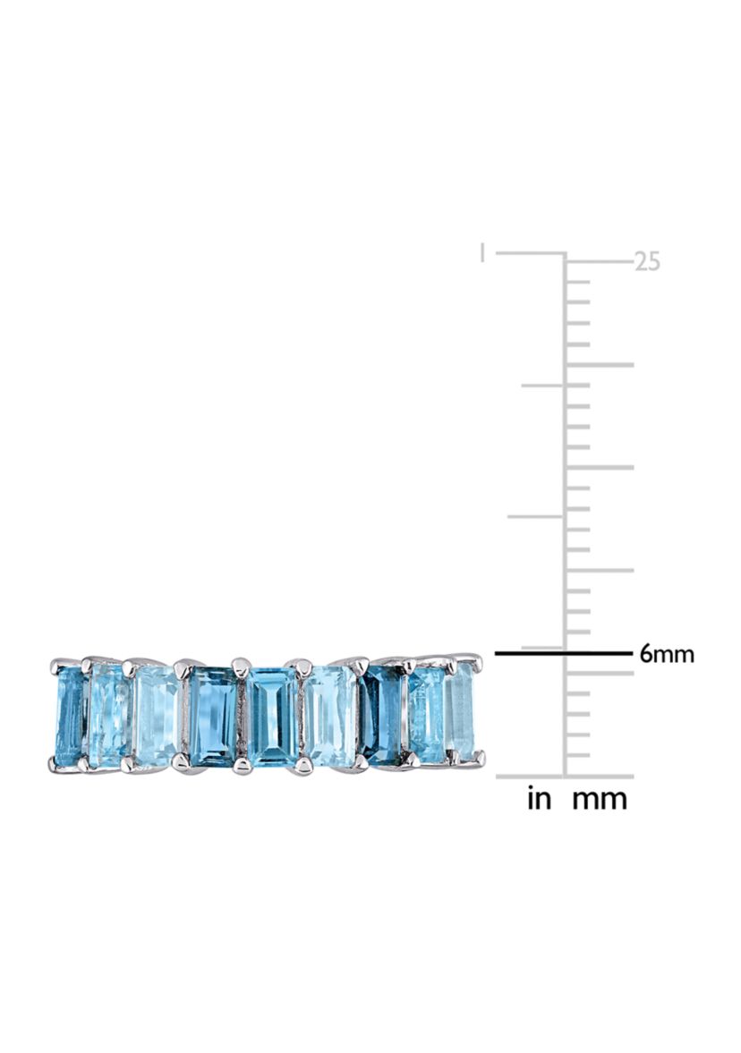 2.5 ct. t.w. Blue Topaz Semi-Eternity Ring in Sterling Silver