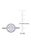 Lab Created 2 ct. t.w. Moissanite and 1/4 ct. t.w. Diamond Engagement Ring in 14k White Gold