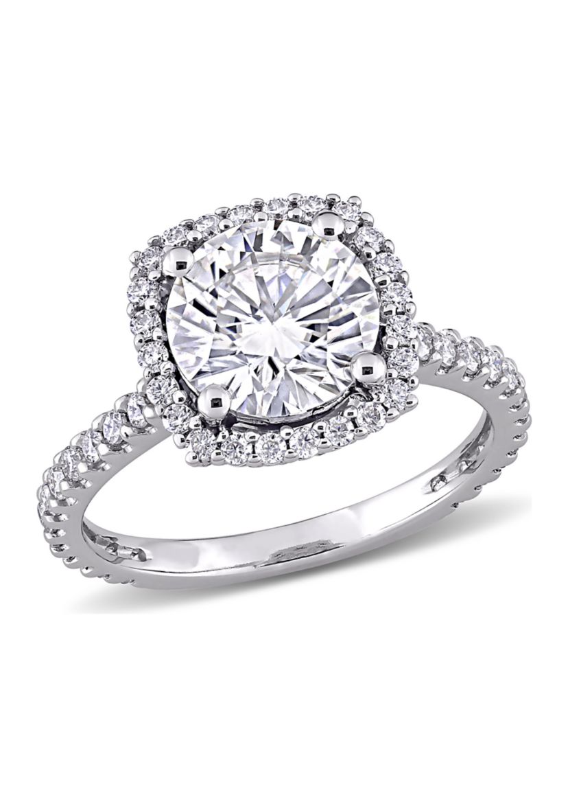 2.5 ct. t.w. Lab Created Moissanite Halo Engagement Ring in 10K White Gold