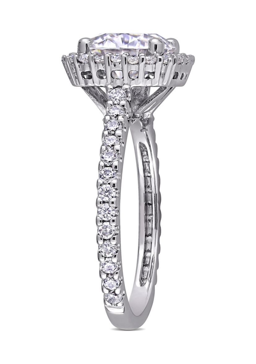 2.5 ct. t.w. Lab Created Moissanite Halo Engagement Ring in 10K White Gold