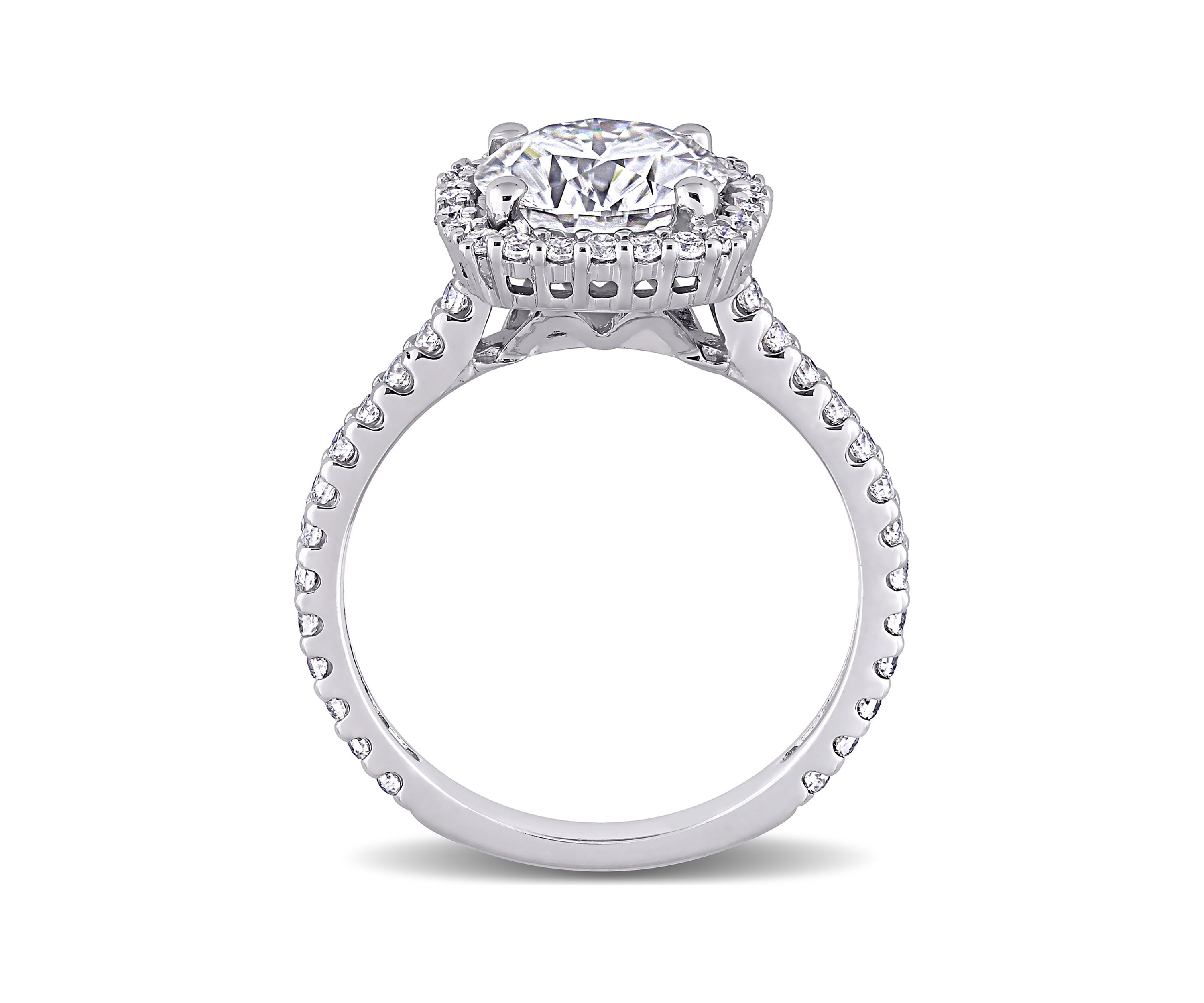 2.5 ct. t.w. Lab Created Moissanite Halo Engagement Ring in 10K White Gold