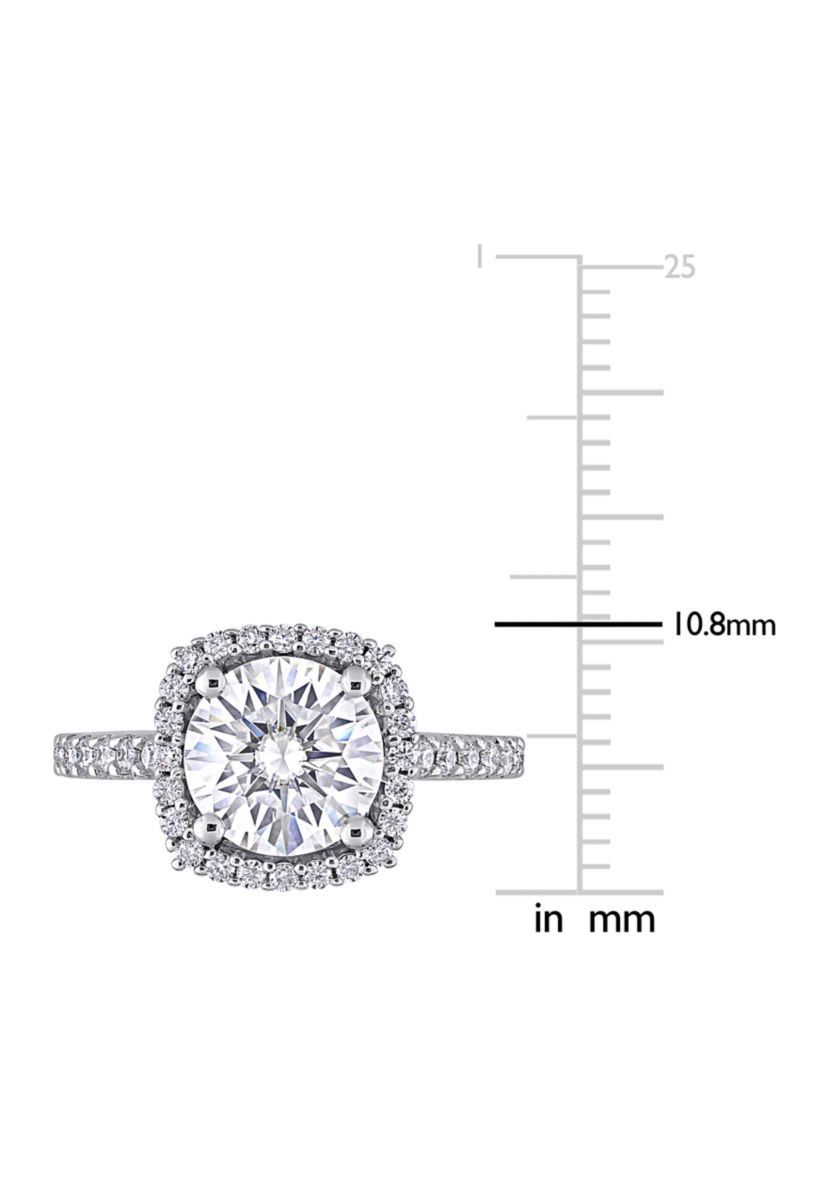 2.5 ct. t.w. Lab Created Moissanite Halo Engagement Ring in 10K White Gold