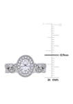 1.5 ct. t.w. Lab Created Moissanite Halo Infinity Bridal Ring Set in 10K White Gold