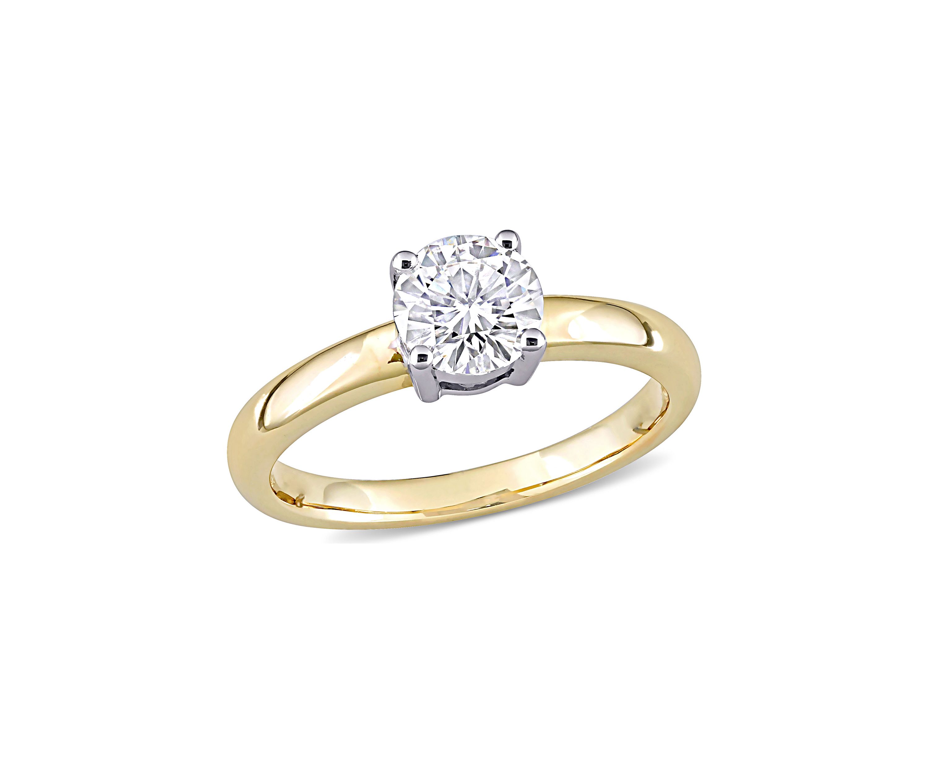 Lab Created 3/4 ct. t.w. Moissanite Solitaire Ring in 14k Yellow Gold