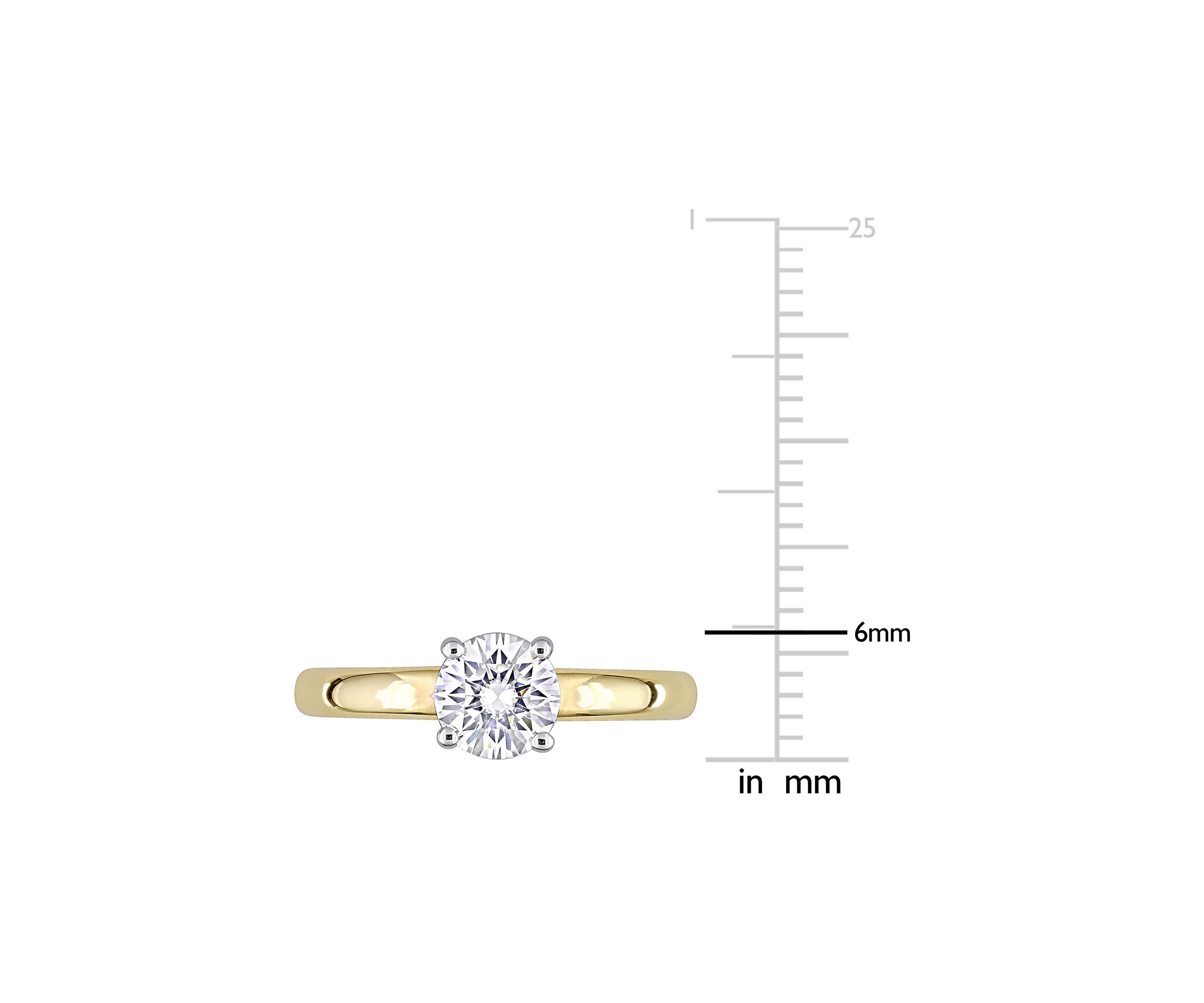 Lab Created 3/4 ct. t.w. Moissanite Solitaire Ring in 14k Yellow Gold