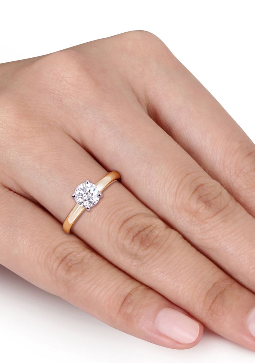 Lab Created 3/4 ct. t.w. Moissanite Solitaire Ring in 14k Yellow Gold