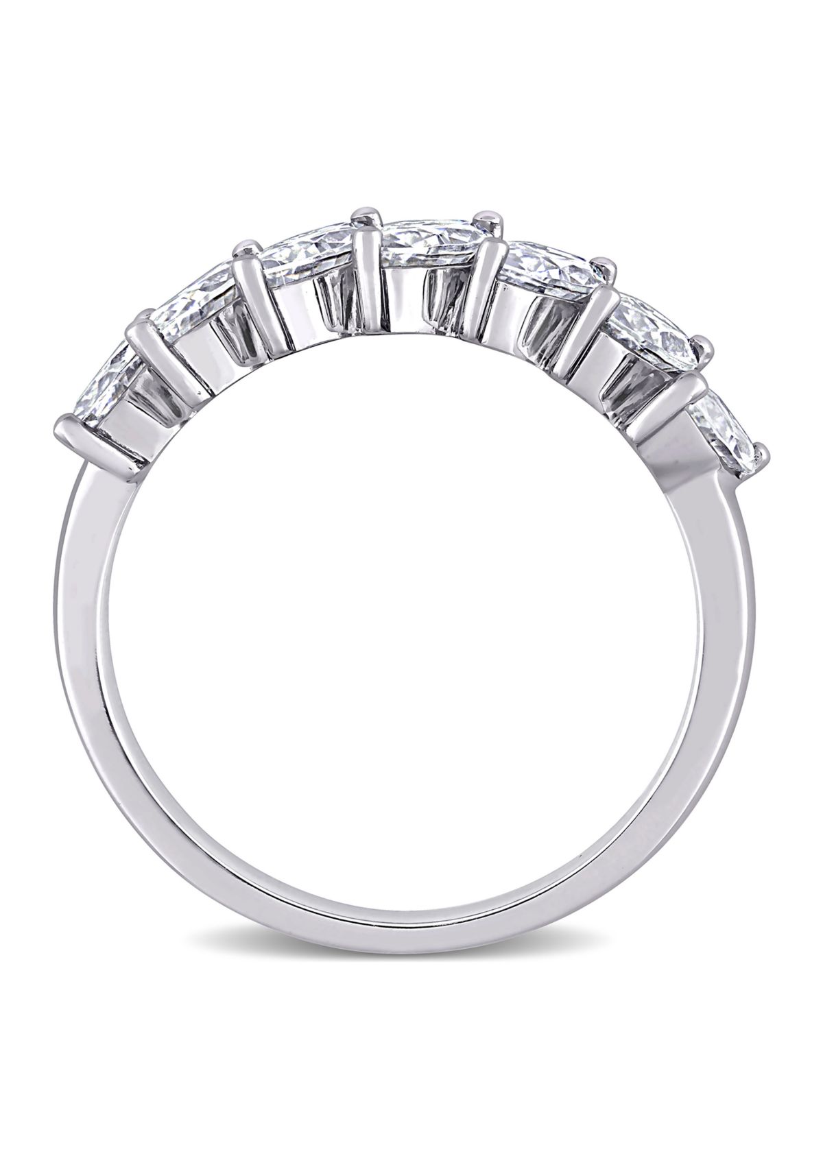 3.5 ct. t.w. Marquise-Cut Lab Created Moissanite Anniversary Ring in 10K White Gold