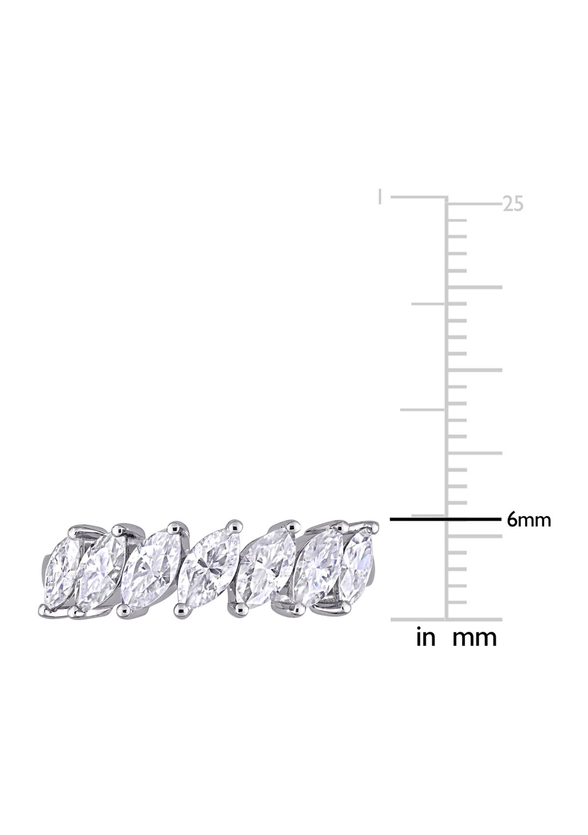 3.5 ct. t.w. Marquise-Cut Lab Created Moissanite Anniversary Ring in 10K White Gold