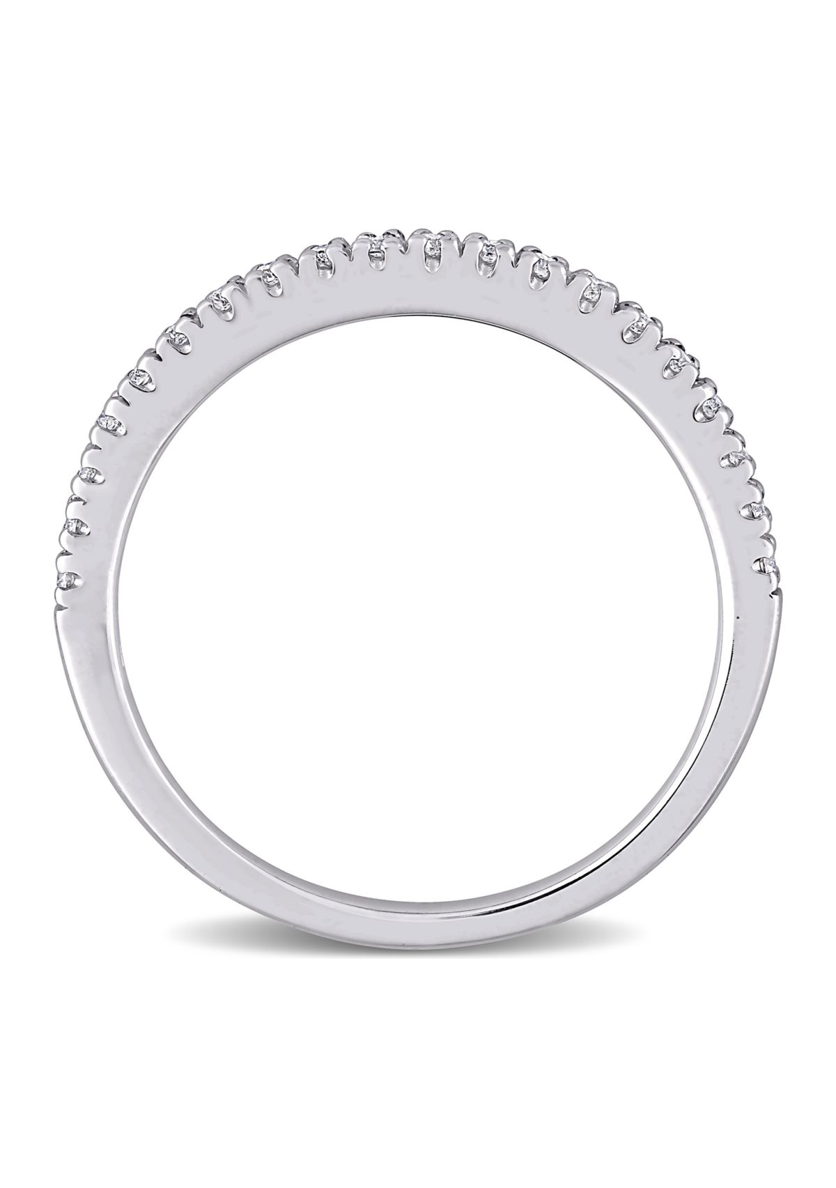 Lab Created 1/5 ct. t.w. Moissanite Stackable Anniversary Ring in 10k White Gold