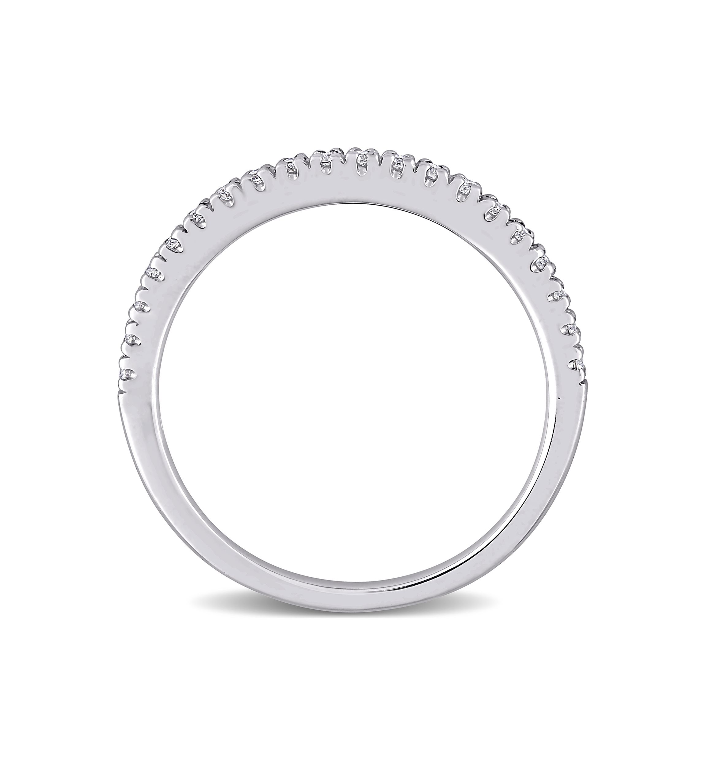 Lab Created 1/5 ct. t.w. Moissanite Stackable Anniversary Ring in 10k White Gold