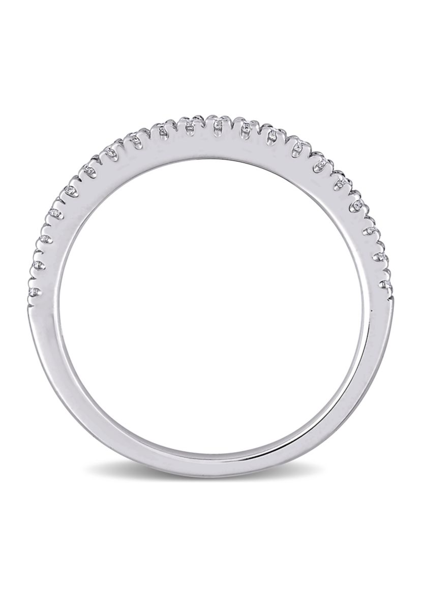 Lab Created 1/5 ct. t.w. Moissanite Stackable Anniversary Ring in 10k White Gold