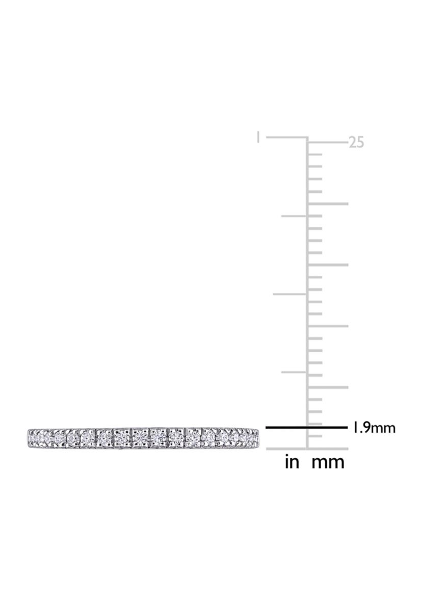 Lab Created 1/5 ct. t.w. Moissanite Stackable Anniversary Ring in 10k White Gold