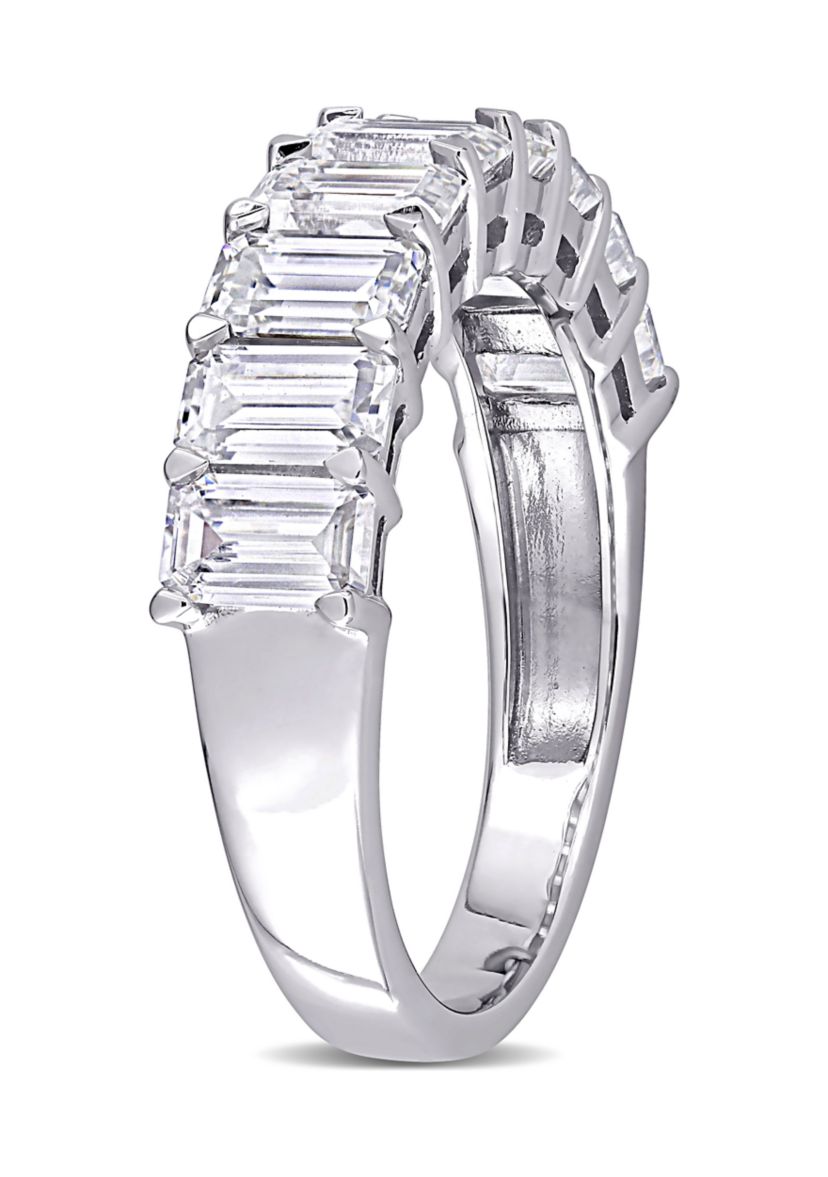 2.75 ct. t.w. Emerald-Cut Lab Created Moissanite Semi-Eternity Ring in 10K White Gold