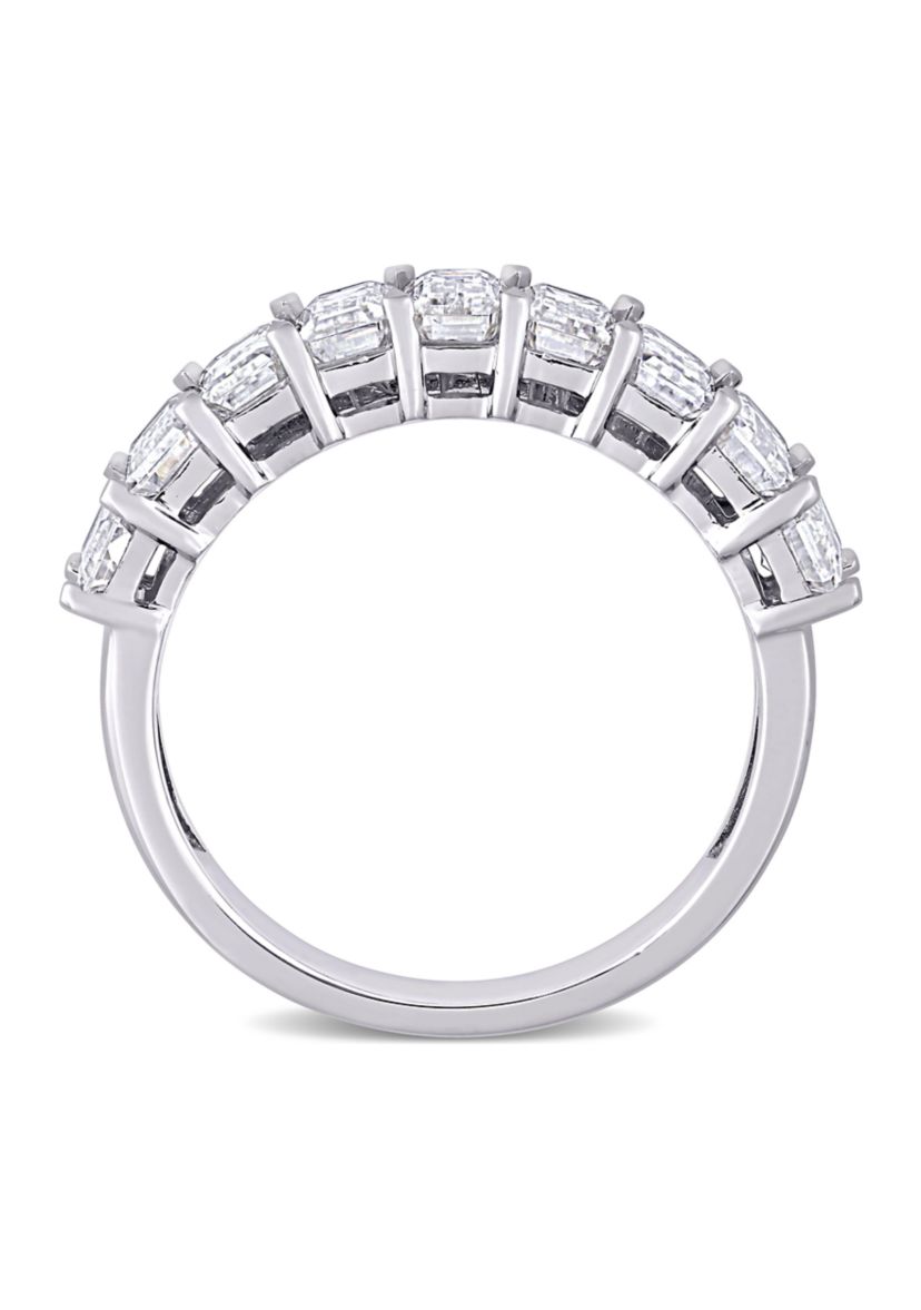 2.75 ct. t.w. Emerald-Cut Lab Created Moissanite Semi-Eternity Ring in 10K White Gold