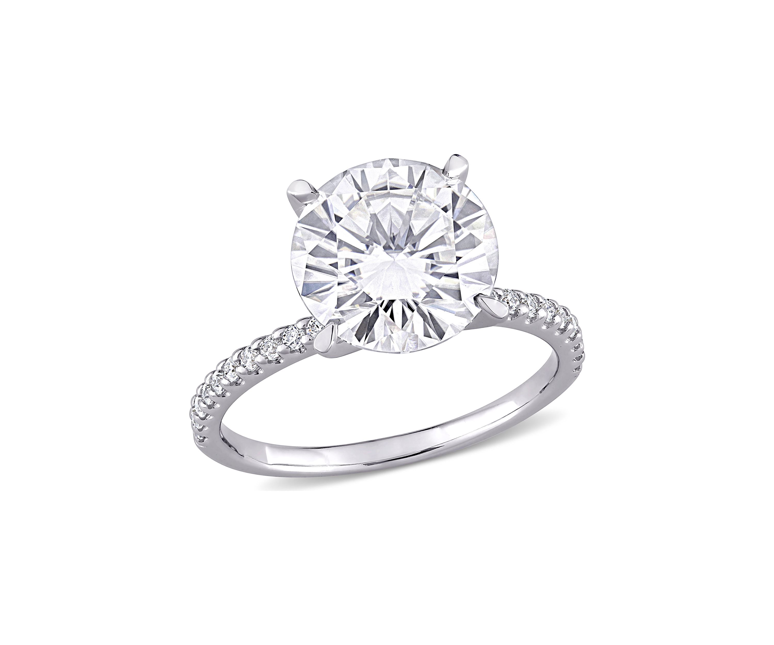 4.2 ct. t.w. Lab Created Moissanite Engagement Ring in 10K White Gold