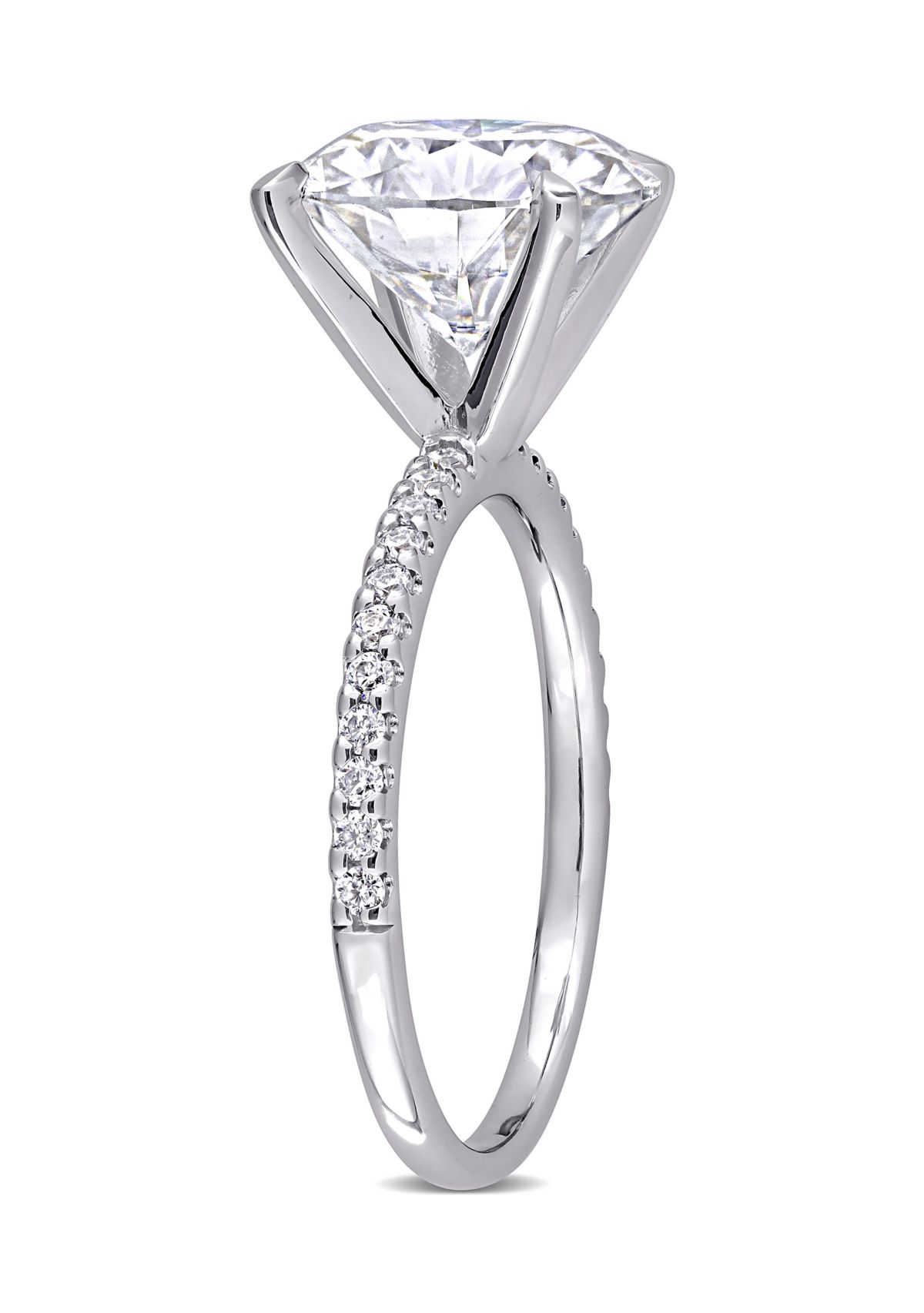 4.2 ct. t.w. Lab Created Moissanite Engagement Ring in 10K White Gold