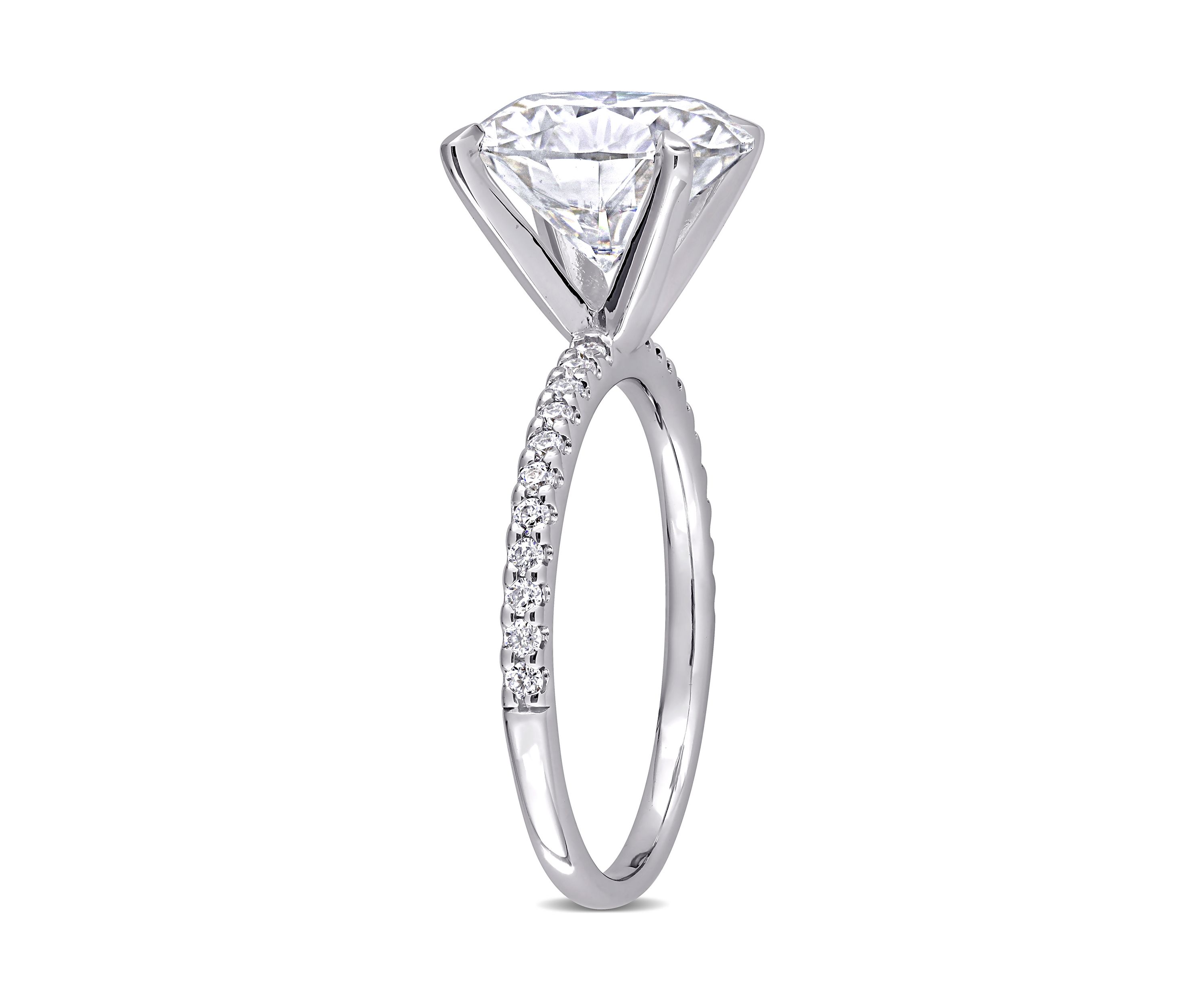 4.2 ct. t.w. Lab Created Moissanite Engagement Ring in 10K White Gold