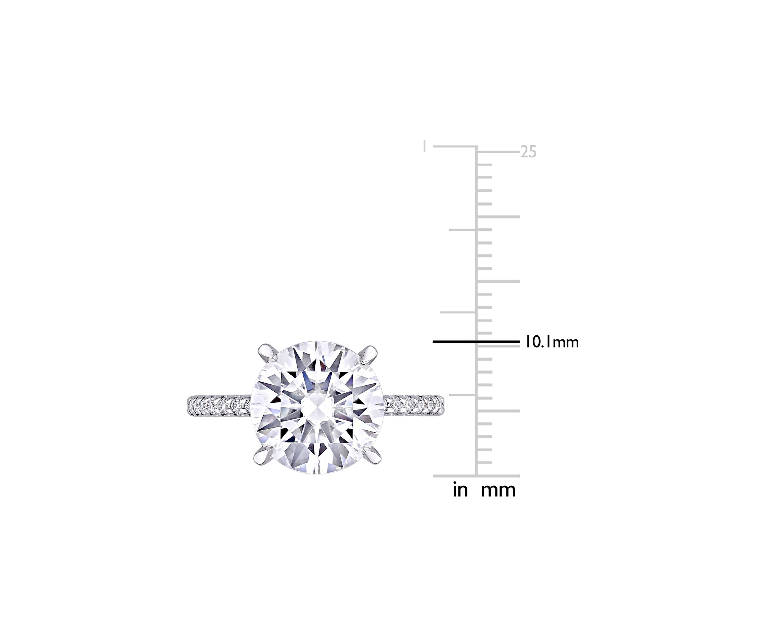 4.2 ct. t.w. Lab Created Moissanite Engagement Ring in 10K White Gold