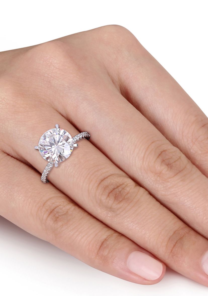 4.2 ct. t.w. Lab Created Moissanite Engagement Ring in 10K White Gold