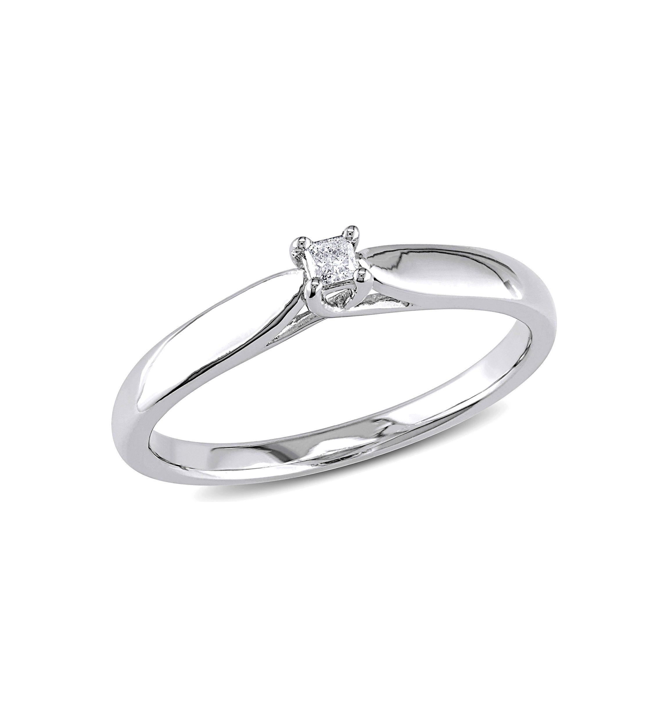 1/10 ct. t.w. Diamond Vintage Engagement Ring in Sterling Silver
