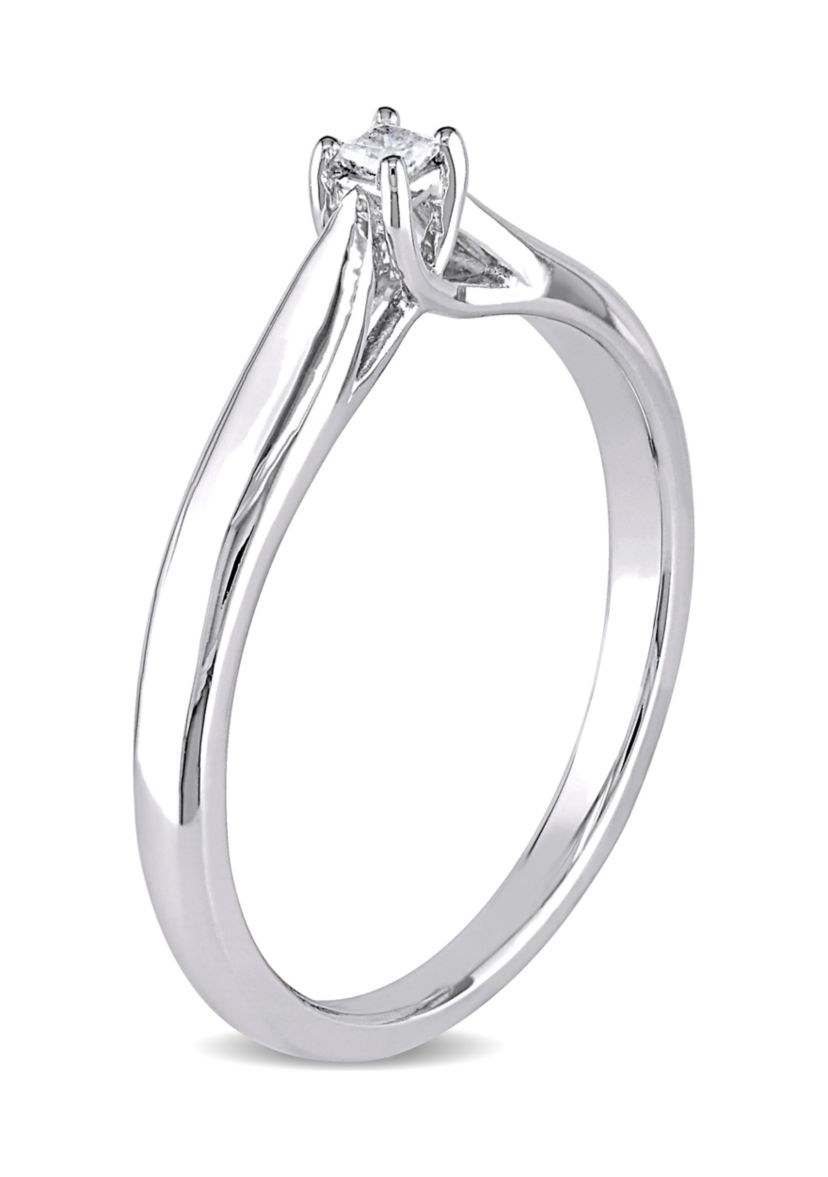 1/10 ct. t.w. Diamond Vintage Engagement Ring in Sterling Silver