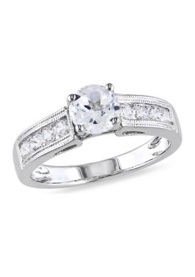 Belk & Co 1.5 Ct. T.w. Created White Sapphire Engagement Ring In Sterling Silver
