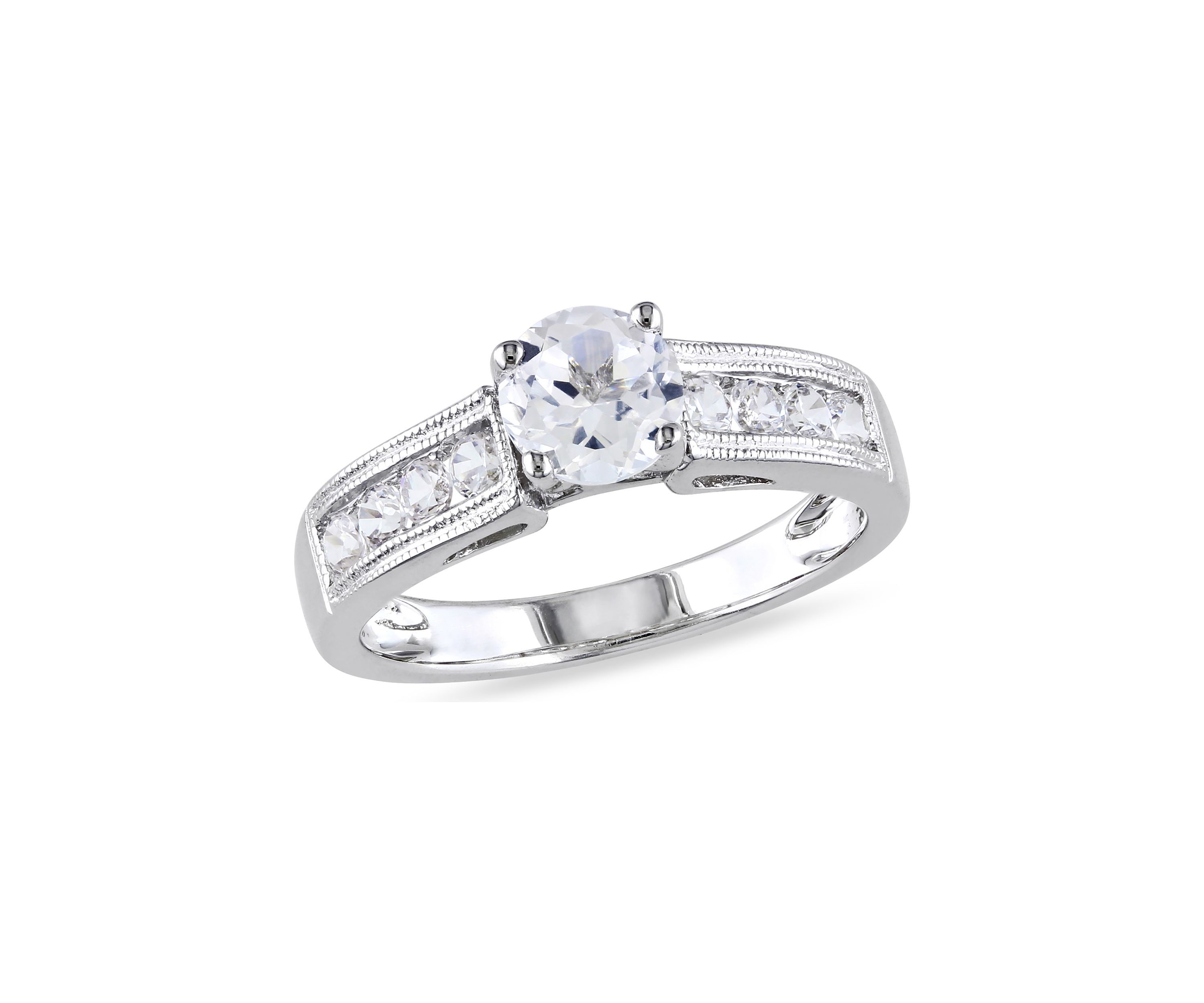 1.5 ct. t.w. Created White Sapphire Engagement Ring in Sterling Silver
