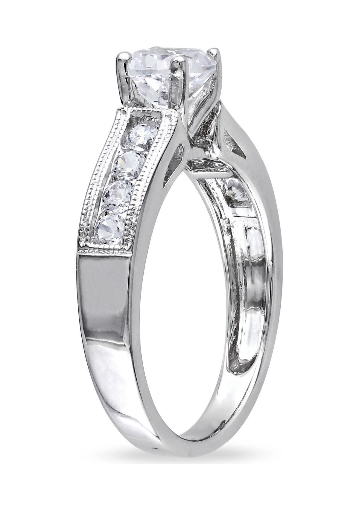 1.5 ct. t.w. Created White Sapphire Engagement Ring in Sterling Silver