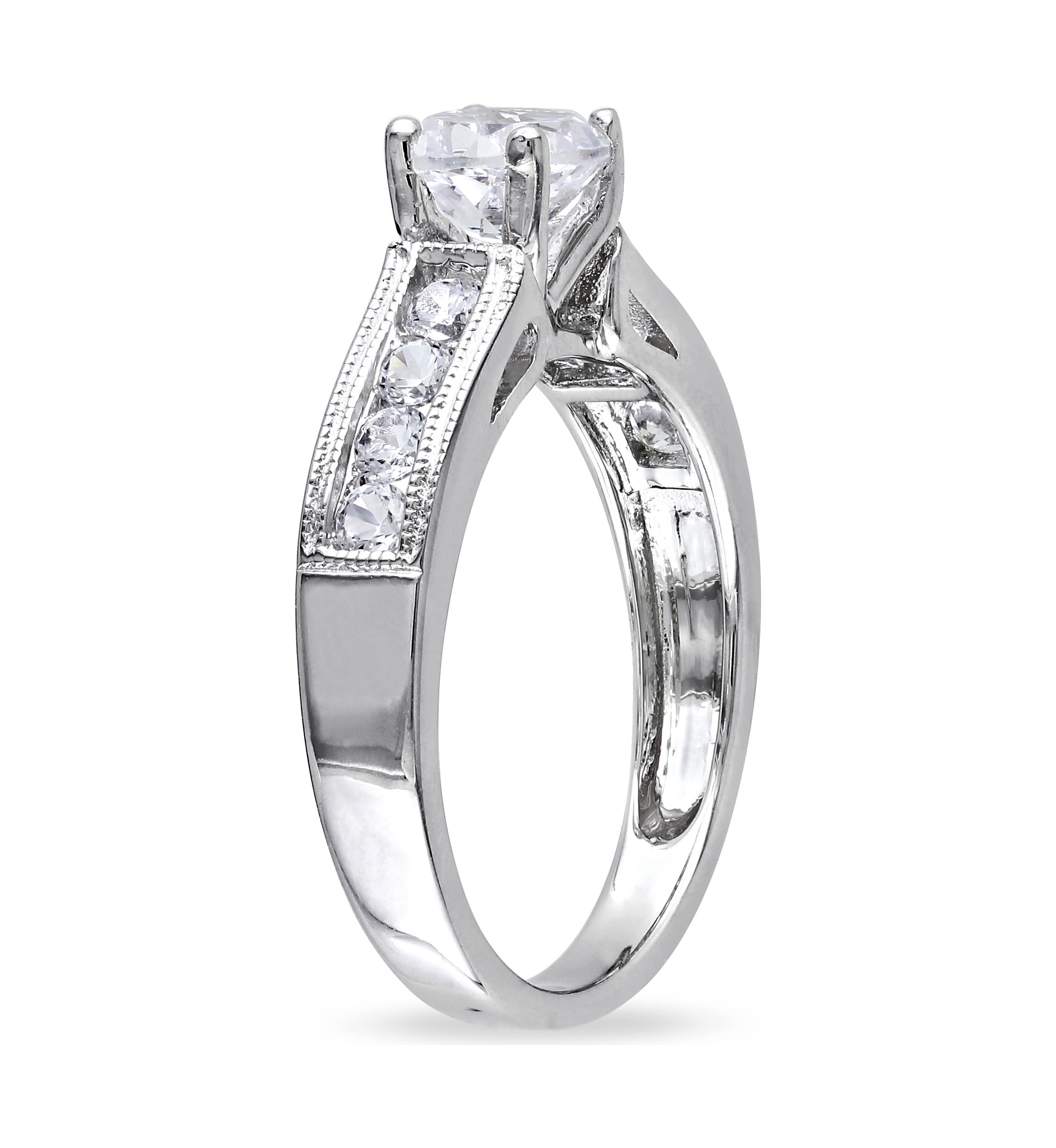 1.5 ct. t.w. Created White Sapphire Engagement Ring in Sterling Silver
