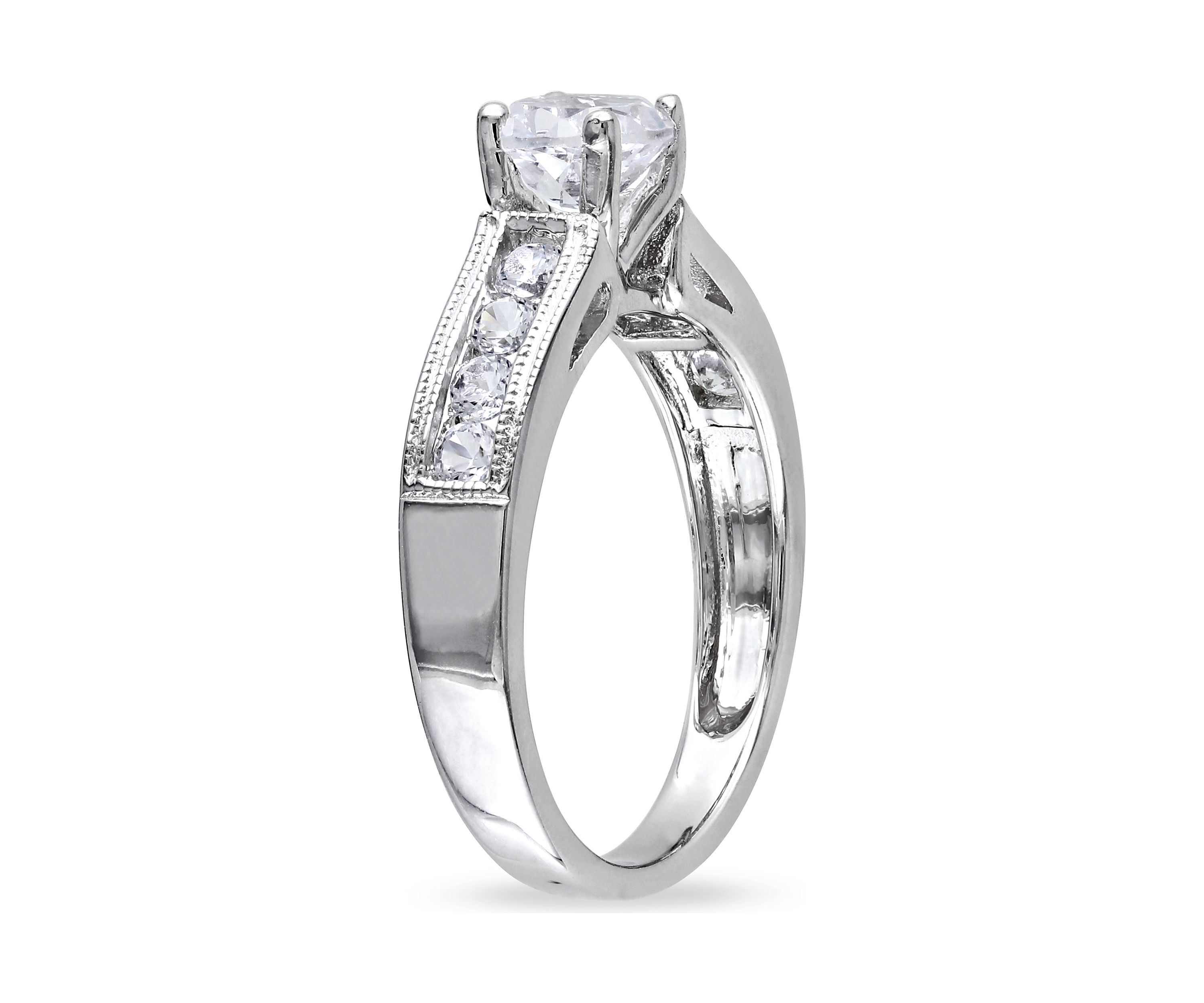 1.5 ct. t.w. Created White Sapphire Engagement Ring in Sterling Silver