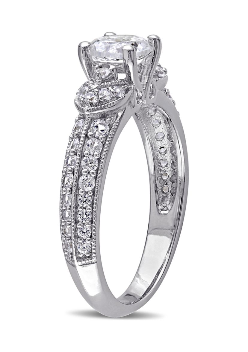 1.62 ct. t.w. Created White Sapphire Engagement Ring in Sterling Silver