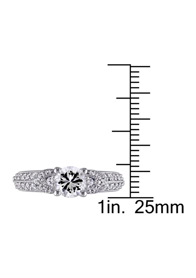 1.62 ct. t.w. Created White Sapphire Engagement Ring in Sterling Silver