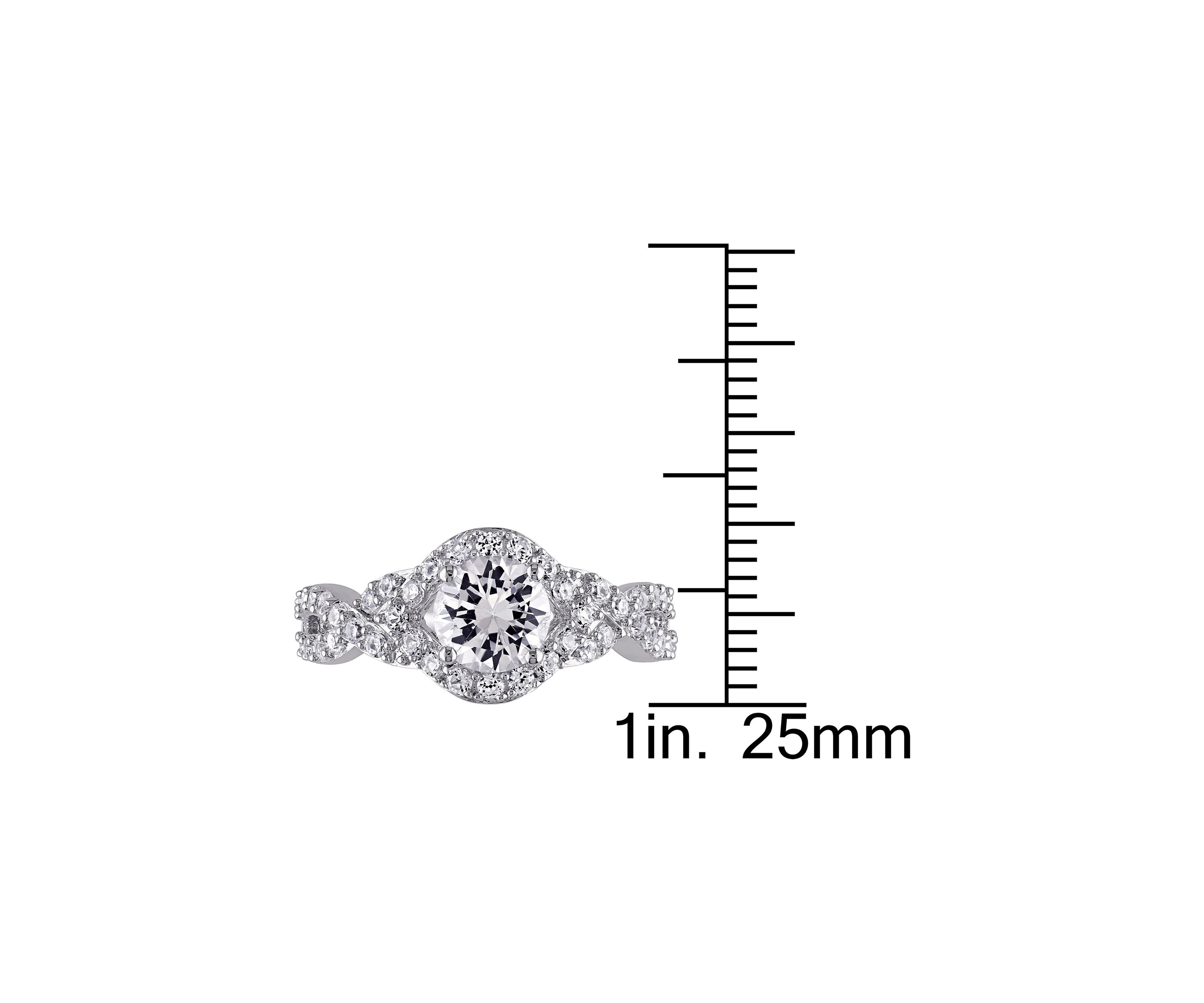 2.2 ct. t.w. Created White Sapphire Crossover Twist Engagement Ring in Sterling Silver