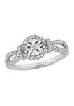 1/3 ct. t.w. Diamond Crossover Engagement Ring in Sterling Silver