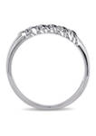 Diamond Illusion Wedding Band in Sterling Silver