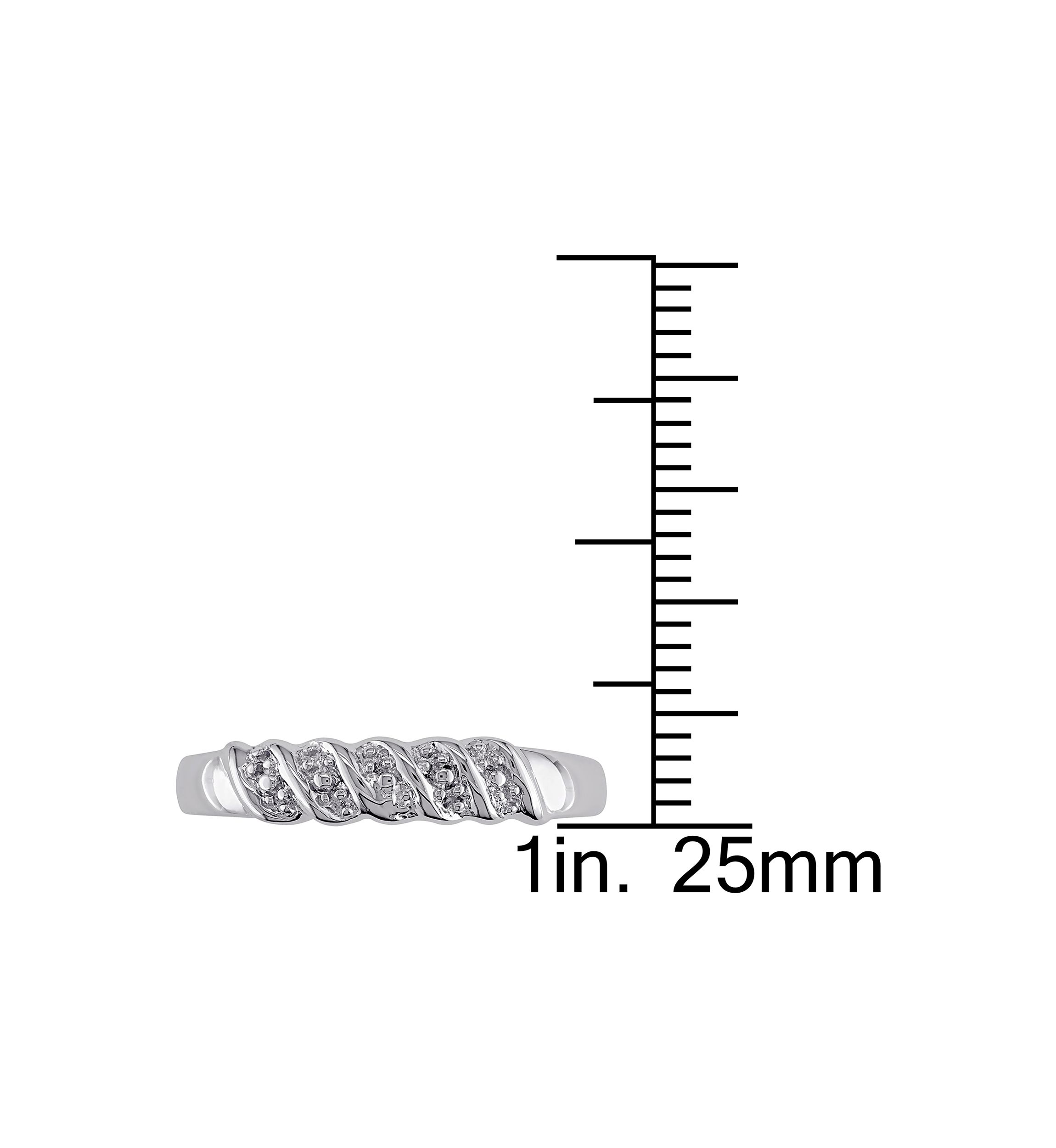 Diamond Illusion Wedding Band in Sterling Silver