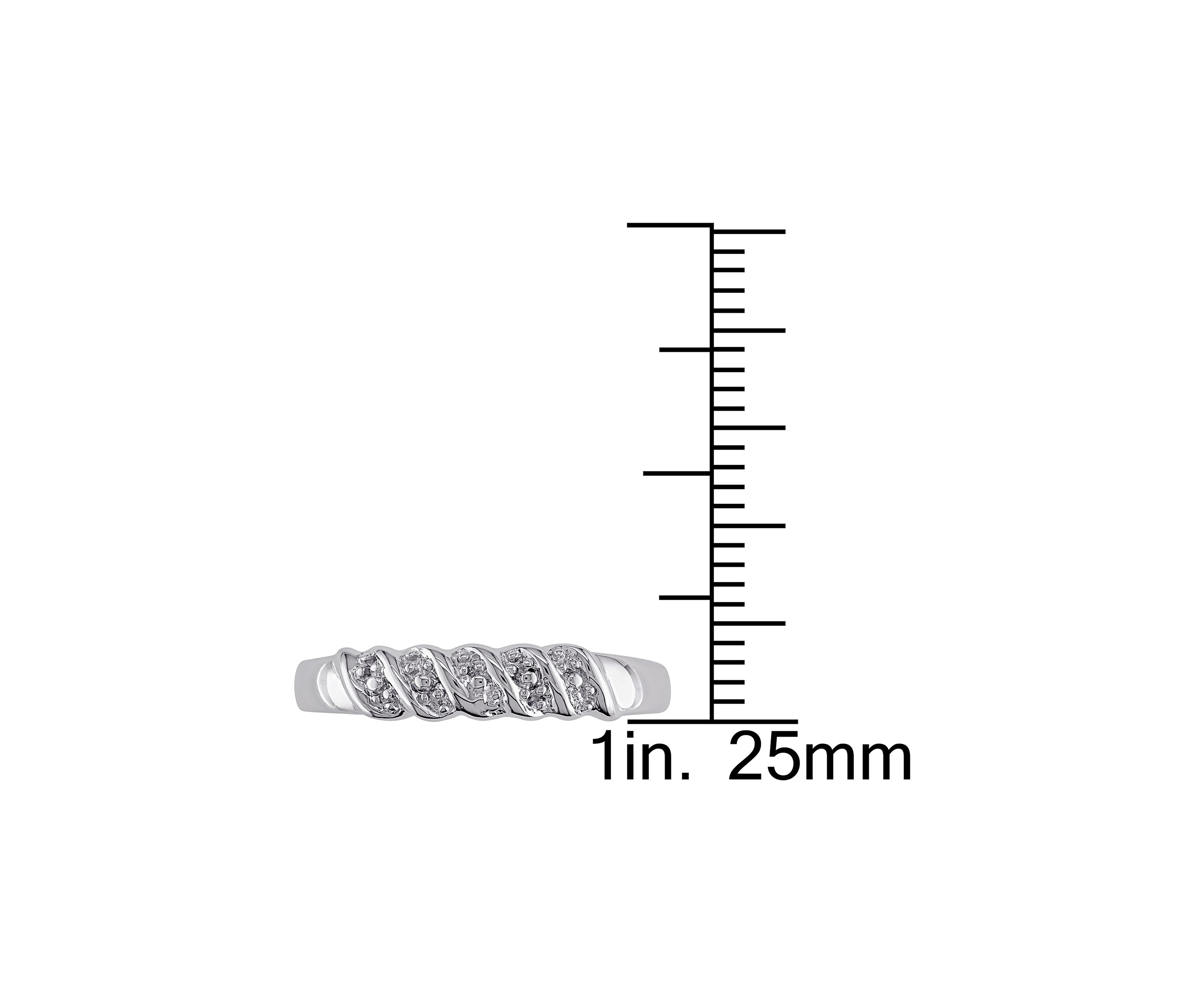 Diamond Illusion Wedding Band in Sterling Silver