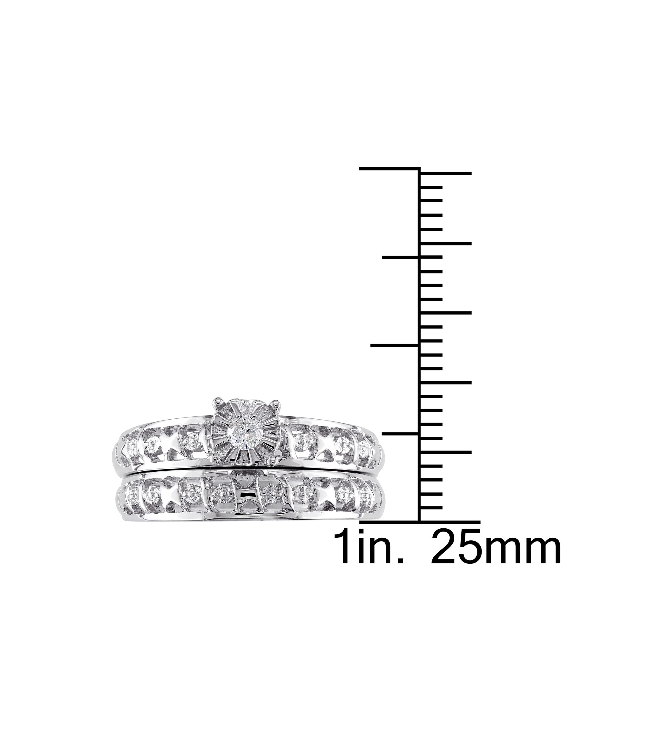 Diamond Accent Bridal Set in Sterling Silver