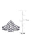 1/4 ct. t.w. Diamond Vintage Engagement Ring Set in Sterling Silver