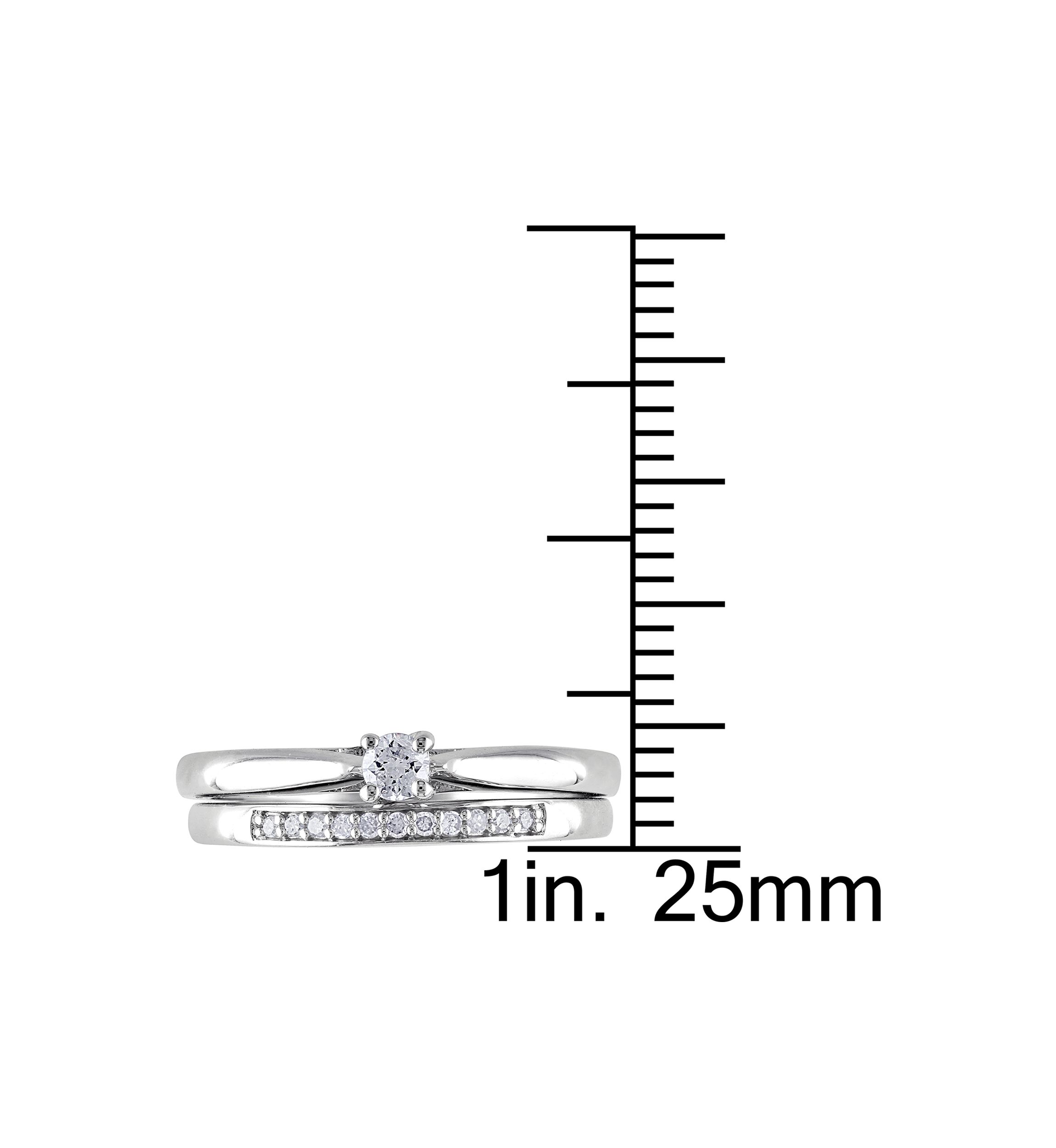 1/6 ct. t.w. Diamond Bridal Set in Sterling Silver