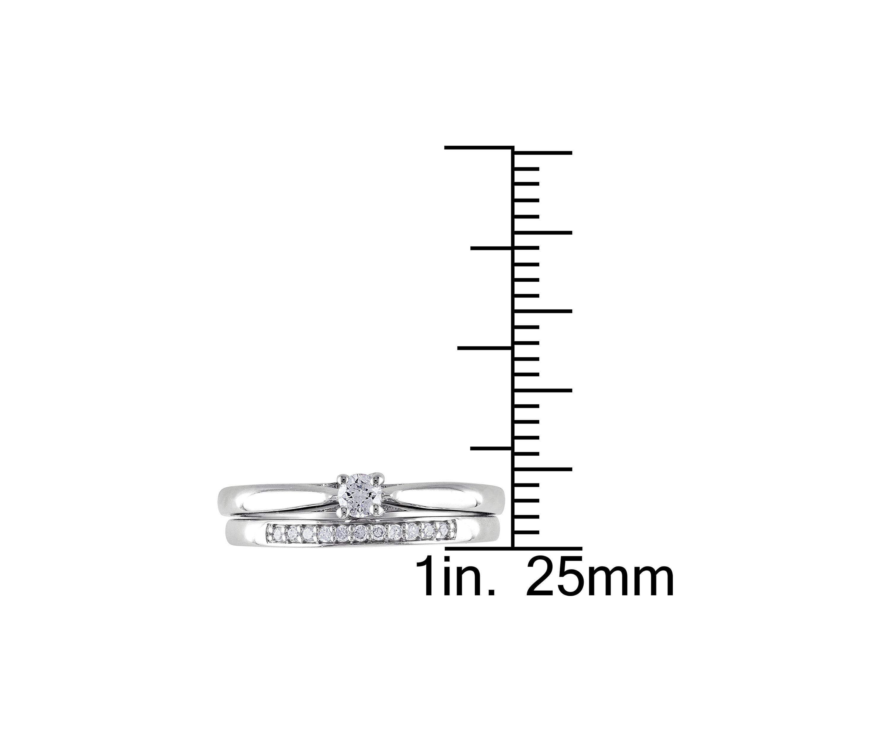 1/6 ct. t.w. Diamond Bridal Set in Sterling Silver