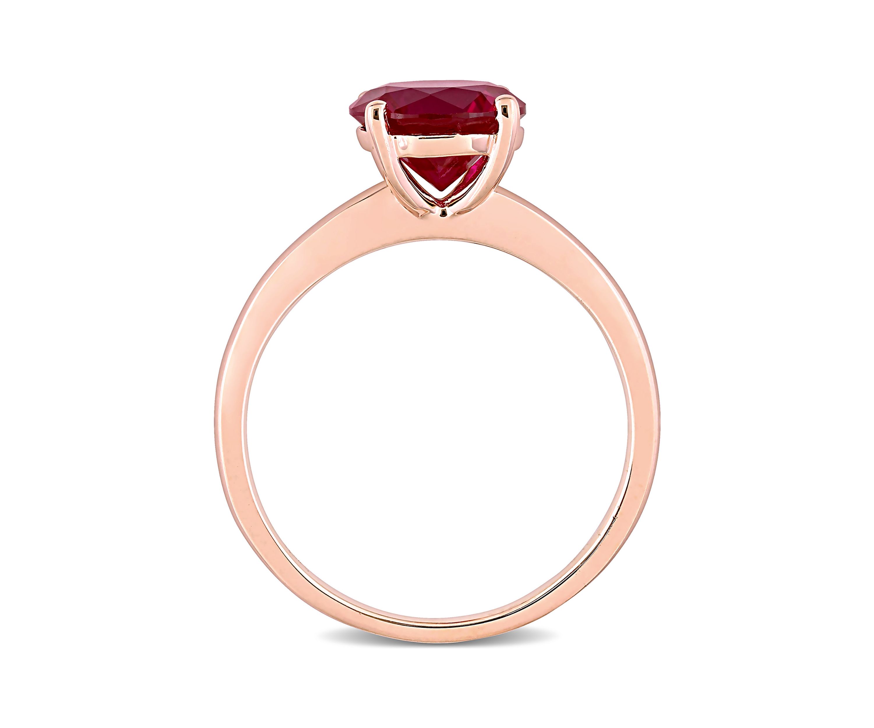 2.37 ct. t.w. Created Ruby Solitaire Ring in 10k Rose Gold
