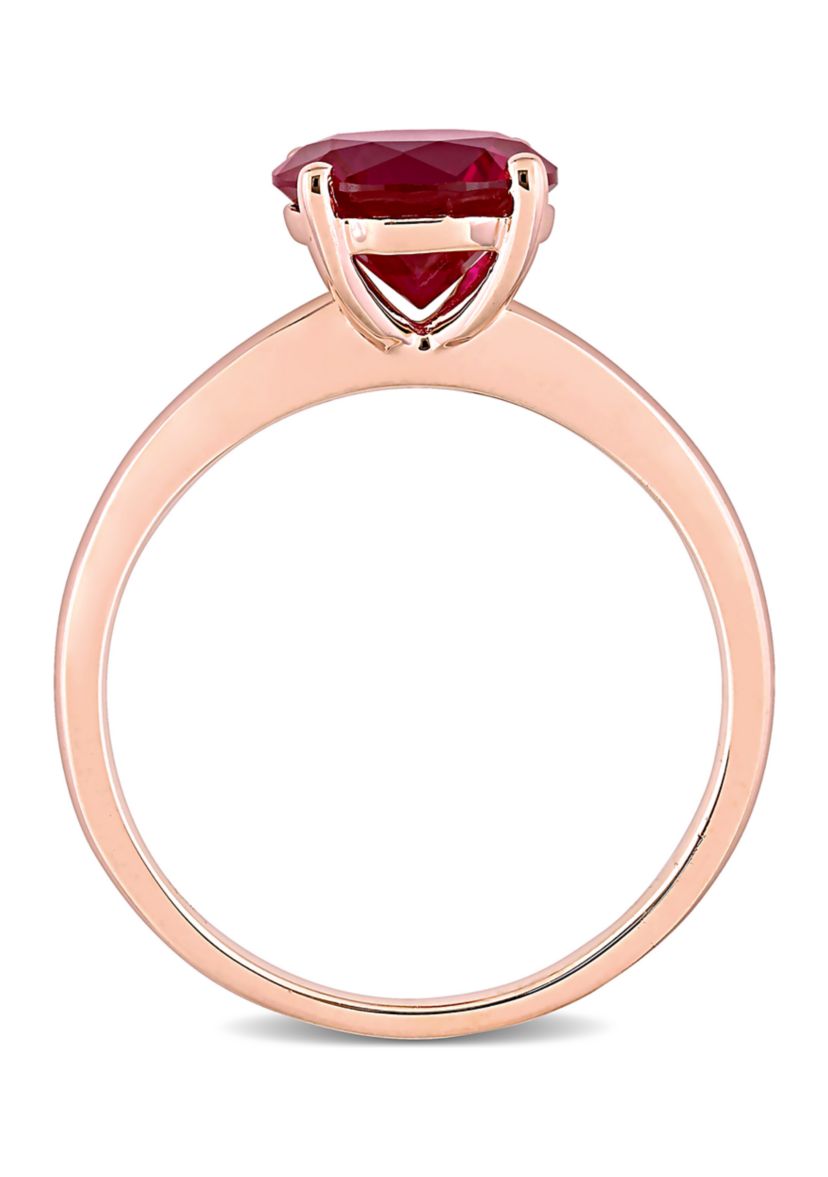 2.37 ct. t.w. Created Ruby Solitaire Ring in 10k Rose Gold