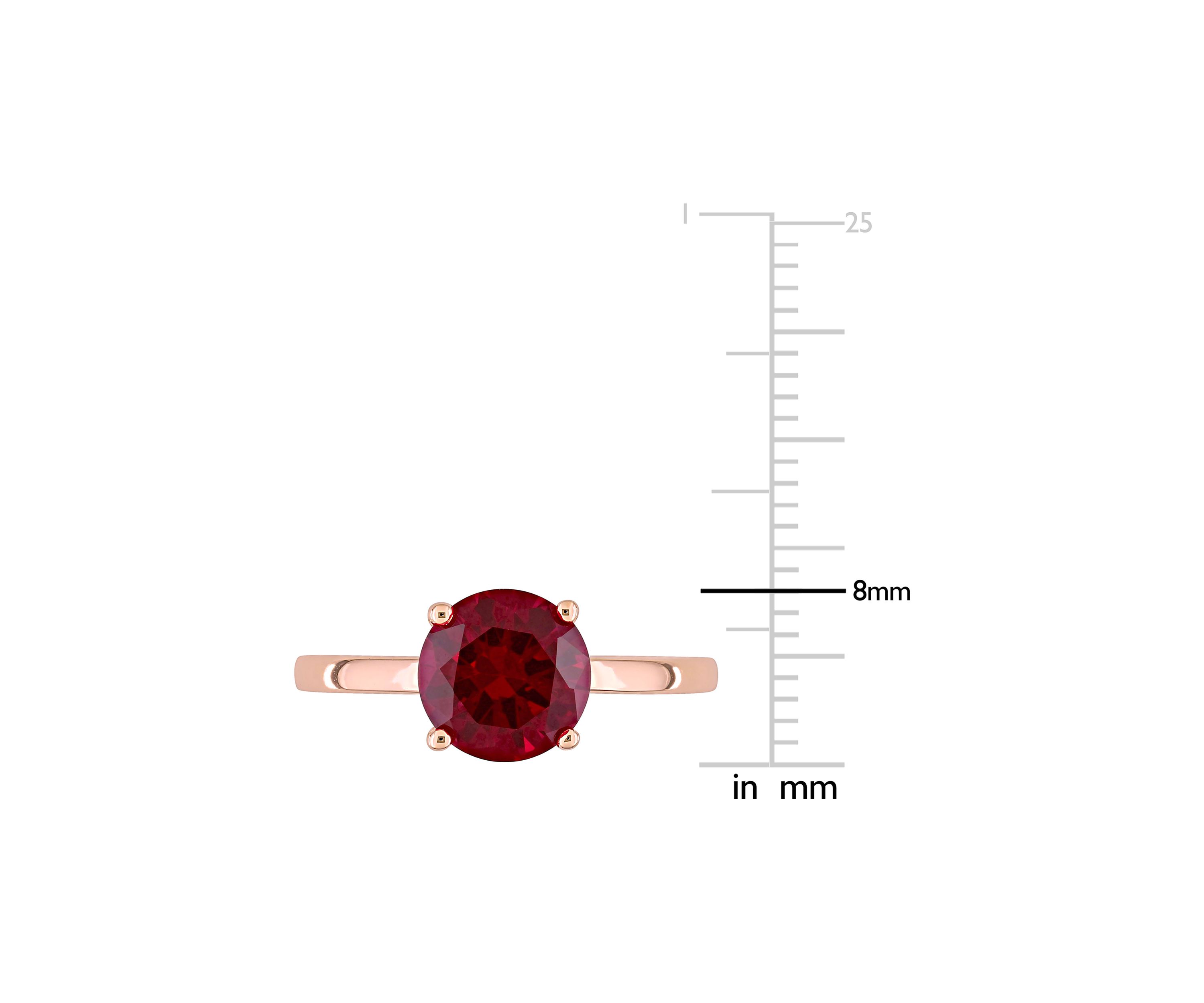 2.37 ct. t.w. Created Ruby Solitaire Ring in 10k Rose Gold